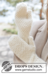 261-14 Frost Pebble Mittens by DROPS Design