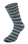 Lana Grossa Cosy Socks Soft Stripes 104 Anthracite/dark gray/mouse gray/light gray