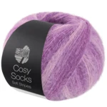 Lana Grossa Cosy Socks Soft Stripes 114 Pale lilac/lilac/violet