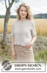 268-23 Crossing Sand Cardigan by DROPS Design