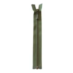 YKK Divisible Metal Zip 4 mm (9.8"-25.6" / 25-65 cm) 566 Army