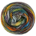 Lana Grossa Colorissimo 223 Burgundy/Grey/Yellow/Orange/Olive/Dark green/Light green/Wine red/Petrol blue/Denim blue