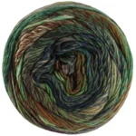 Lana Grossa Colorissimo 216 Light green/Green/Petrol/Dark petrol/Red brown/Chocolate brown/Burgundy/Grey