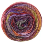 Lana Grossa Colorissimo 214 Brown orange/Red brown/Copper red/Lilac purple/Aubergine/Green grey/Olive