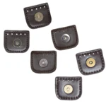 Go Handmade Magnetic Snap Closure 4 cm Dark brown with gold, silver and bronze
