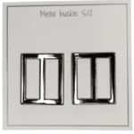 Go Handmade Metal Buckle 31 x 28 mm, Dark gray