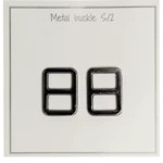 Go Handmade Metal Buckle 25 x 19 mm, Dark gray