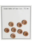 Go Handmade Wooden Buttons (8 pcs): 12 mm