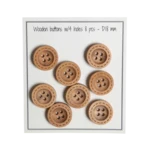 Go Handmade Wooden Buttons (8 pcs): 18 mm