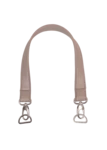 Go Handmade Bag Handle with Lobster Clasp and D-ring: 50 x 2,5 cm, Beige/Silver