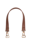 Go Handmade Bag Handle with Lobster Clasp and D-ring: 50 x 2,5 cm, Brown/Bronze