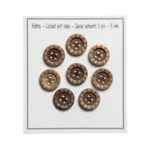 Go Handmade Coconut Buttons with Hearts: 15 mm