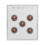 Buttons - Pearl in frame: Pastel brown