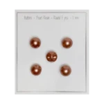 Go Handmade Pearl buttons: Round, Pastel brown