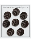 Go Handmade Wooden Buttons - Leaves Lines: 18 mm