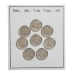 Go Handmade Glitter Buttons Gold