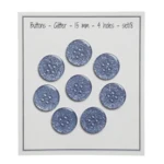 Go Handmade Glitter Buttons Blue