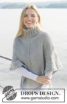 271-28 Hazy Sky Poncho by DROPS Design — 2