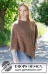 272-19 Forest Fall Poncho by DROPS Design — 3