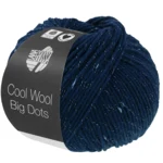 Lana Grossa Cool Wool Big Dots 102 Dark blue