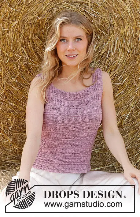 223-18 Pink Straw by DROPS Design