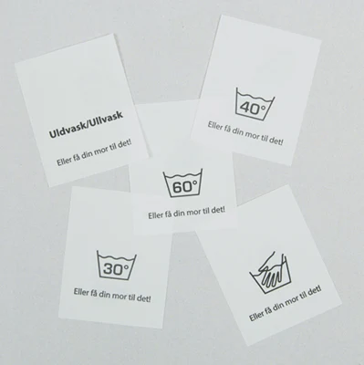 Labels with washing instructions
