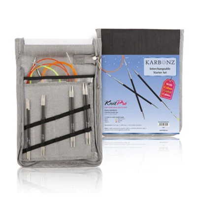 KnitPro KARBONZ Interchangeable Circular Needle Set Starter