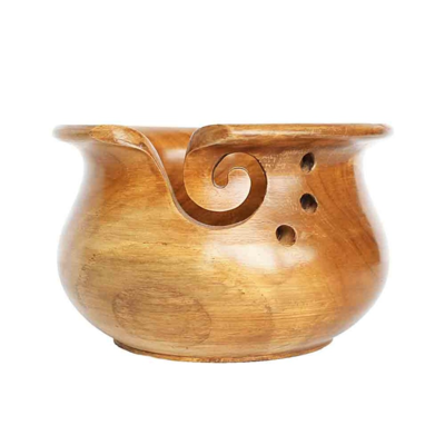 Scheepjes yarn bowl Light Teak wood