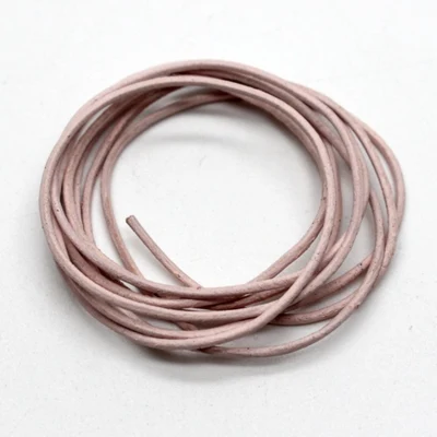 Leather cord, Light Pink, 1 meter