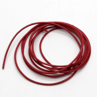 Leather cord, Christmas red, 1 meter
