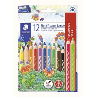 STAEDTLER Noris Club Super Jumbo Coloured Pencils, 12 pcs