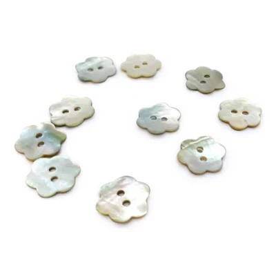 HobbyArts Mother of pearl buttons Flower 11.5 mm, 10 pcs