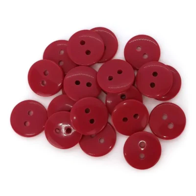 HobbyArts Round Plastic Buttons Dark Cerise, 12.5 mm, 20 pcs