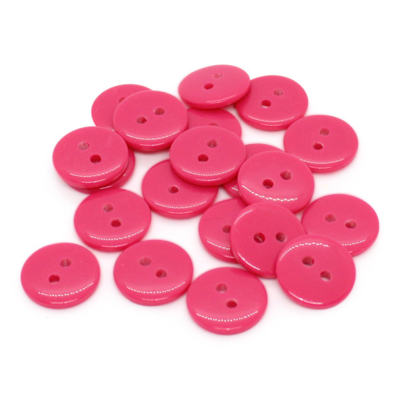 HobbyArts Round Plastic Buttons Cerise, 12.5 mm, 20 pcs