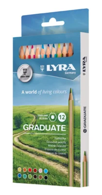 Lyra Graduate Coloured Pencils, 12 pcs