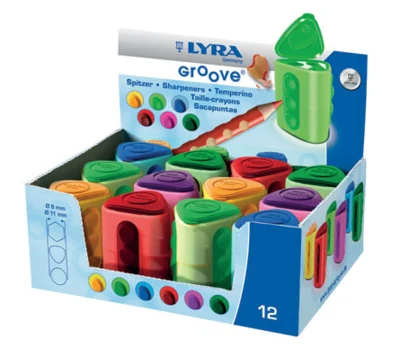 Lyra Groove Double Sharpener w. Container