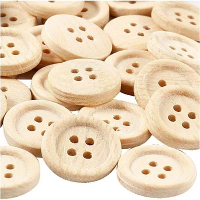 Wooden buttons 23 mm, 30 pcs