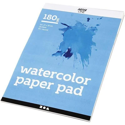 Watercolor Paper Pad A4, 20 sheets