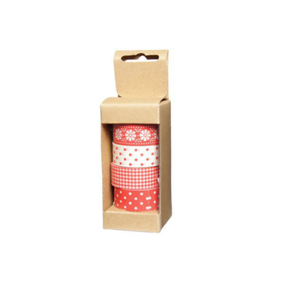 Masking tape Red/White, 4 pcs