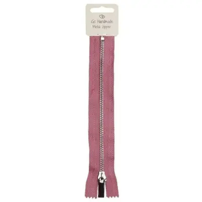Go Handmade Metal Zipper Pink 20 cm