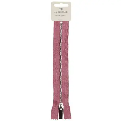 Go Handmade Metal Zipper Pink 25 cm