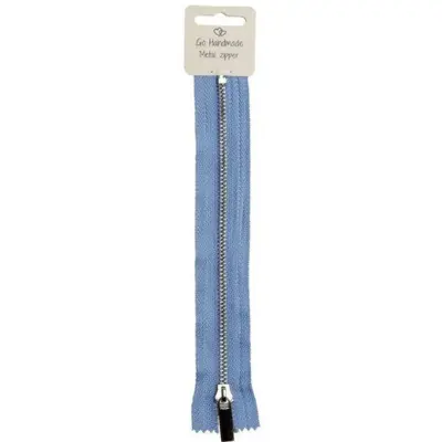 Go Handmade Metal Zipper Blue 20 cm