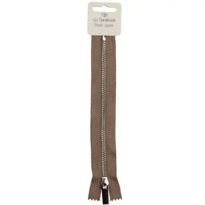Go Handmade Metal Zipper Beige 20 cm