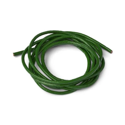 HobbyArts Round Leather Cord, Olive