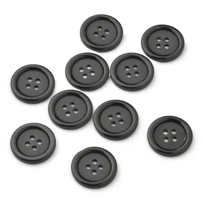 HobbyArts Black Buttons, 23 mm