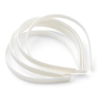 HobbyArts Hair Band, White, 12 mm, 5 pcs