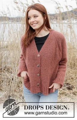 245-21 Copper River Cardigan by DROPS Design