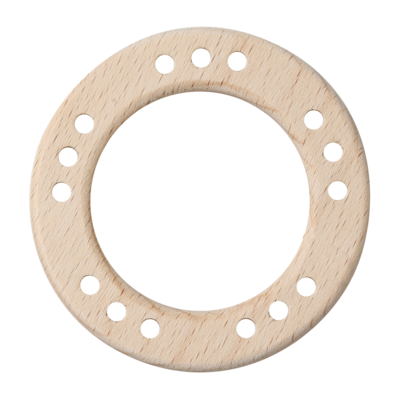 Go Handmade Wooden Rings with Holes Ø70 mm - 10 pcs