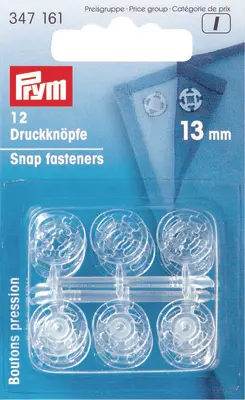 Prym Snap fasteners Transparent, 7-15 mm