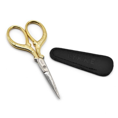 LYKKE Scissors, Gold, 3.75"